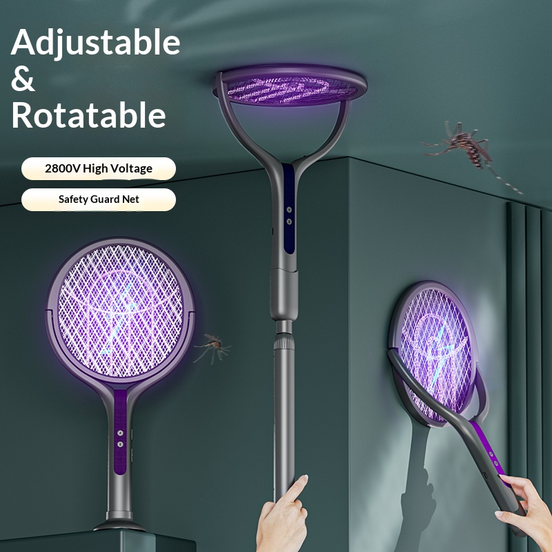 Head Racket Boom - 회전식 해충 퇴치 라켓 충전식 전기