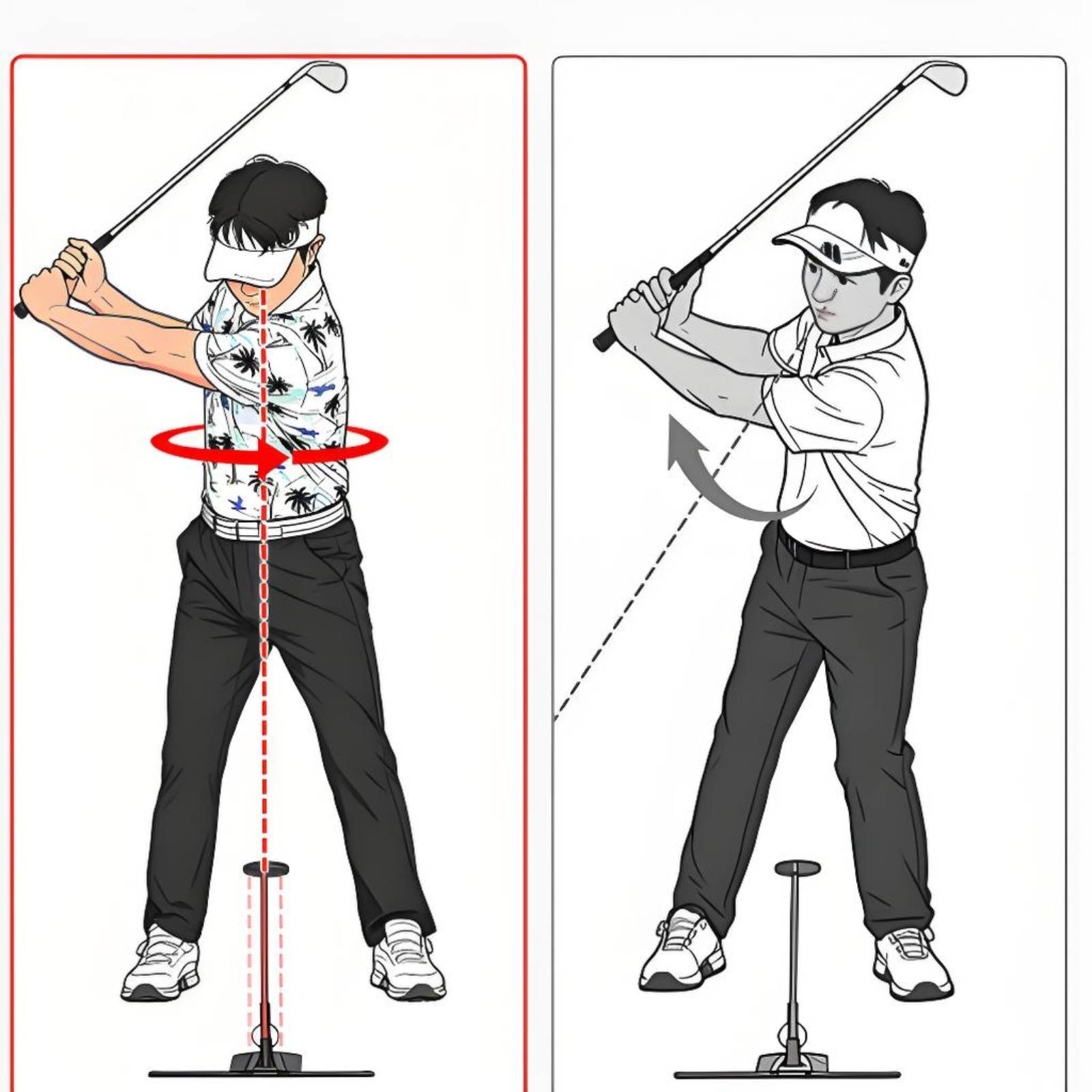 Golf Equipment Guide - 골프 스윙 훈련 보조기구(베이스 포함), 바닥