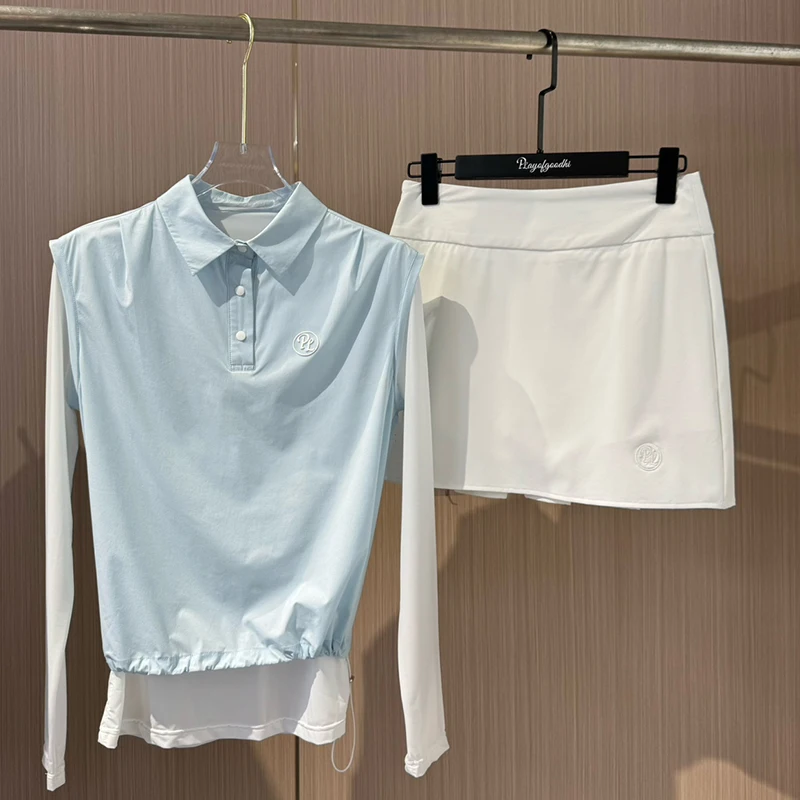 PL 여성 골프 의류 선 스크린 긴 소매 폴로 탑 숙녀 - Golf Equipment Women 리뷰 및 가격