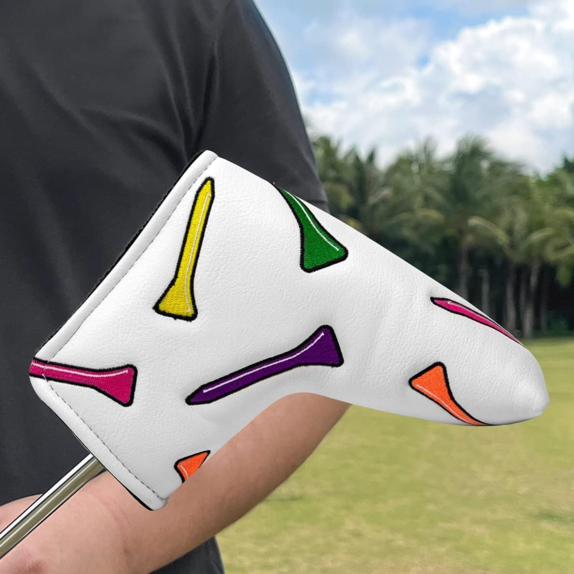 재미있는 골프 퍼터 커버 헤드커버, 골프 티 패턴 스타 - Putter Mallet Blade 리뷰 및 가격